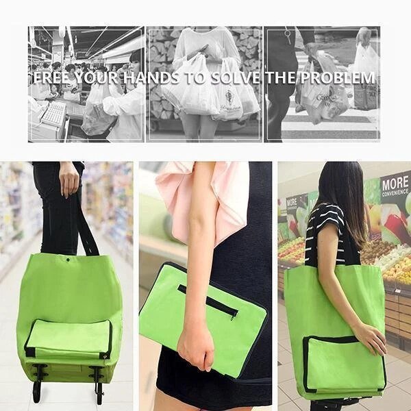 2 In 1 Foldable Waterproof Shopping Cart - Cartnoova