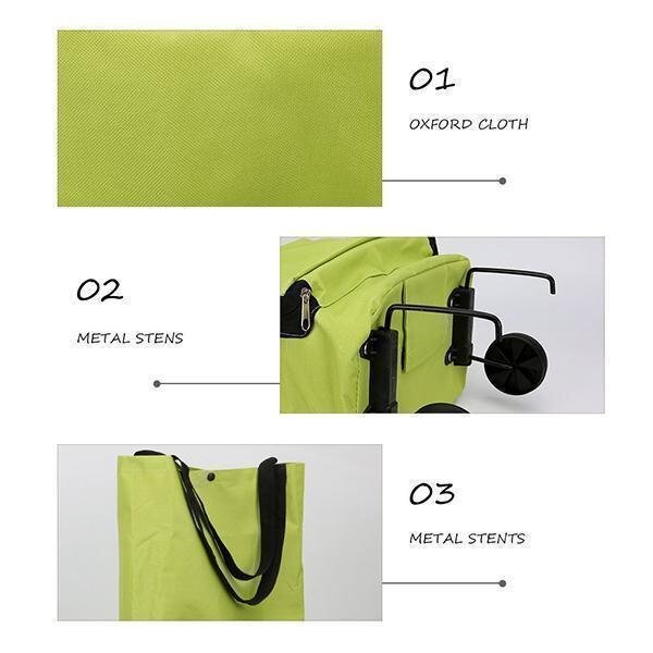 2 In 1 Foldable Waterproof Shopping Cart - Cartnoova