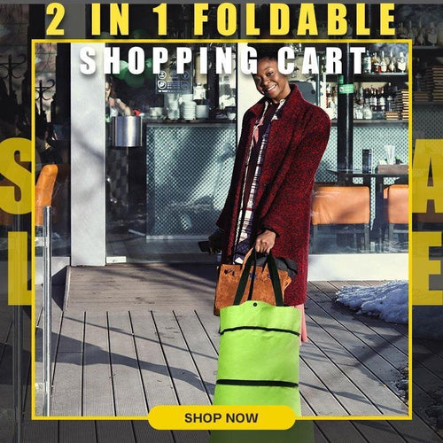 2 In 1 Foldable Waterproof Shopping Cart - Cartnoova