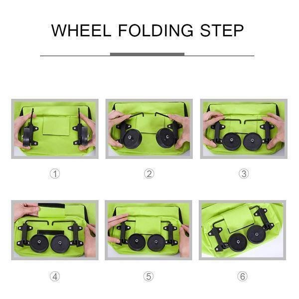 2 In 1 Foldable Waterproof Shopping Cart - Cartnoova