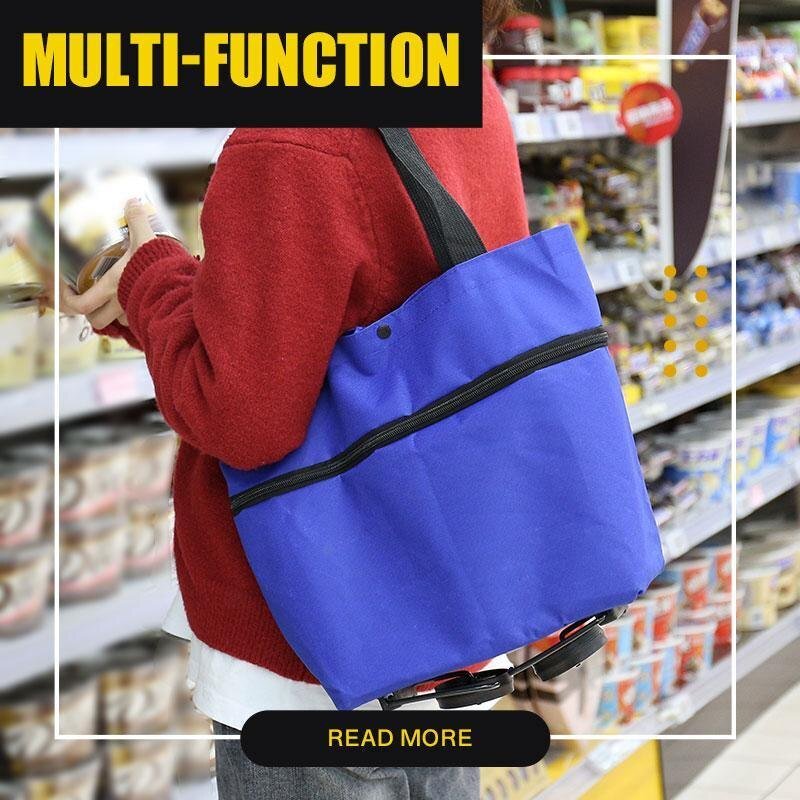 2 In 1 Foldable Waterproof Shopping Cart - Cartnoova