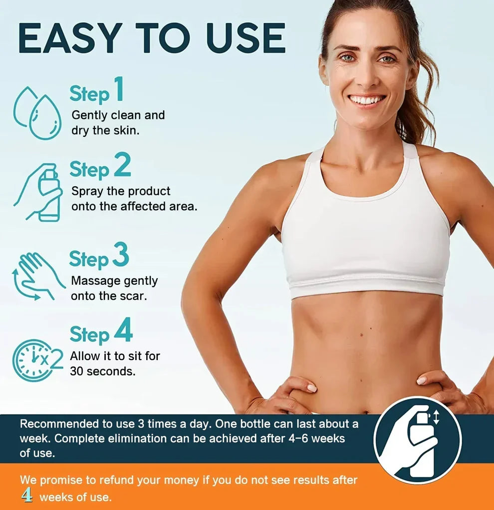 ScarRemove Advanced Scar Spray For All Types of Scars - For example Acne Scars. Surgical Scars and Stretch Marks ™