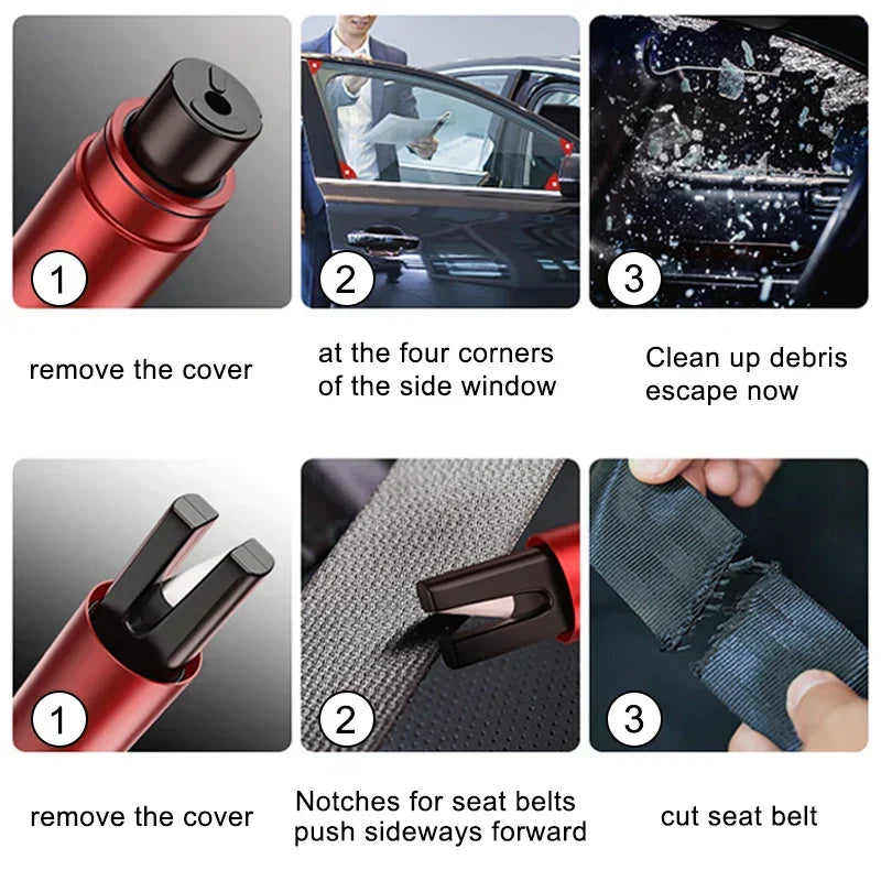 SafetyStrike window punch and seatbelt cutter instructions