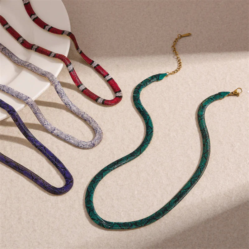 Serpenta™ Snake-Print Egyptian Necklace
