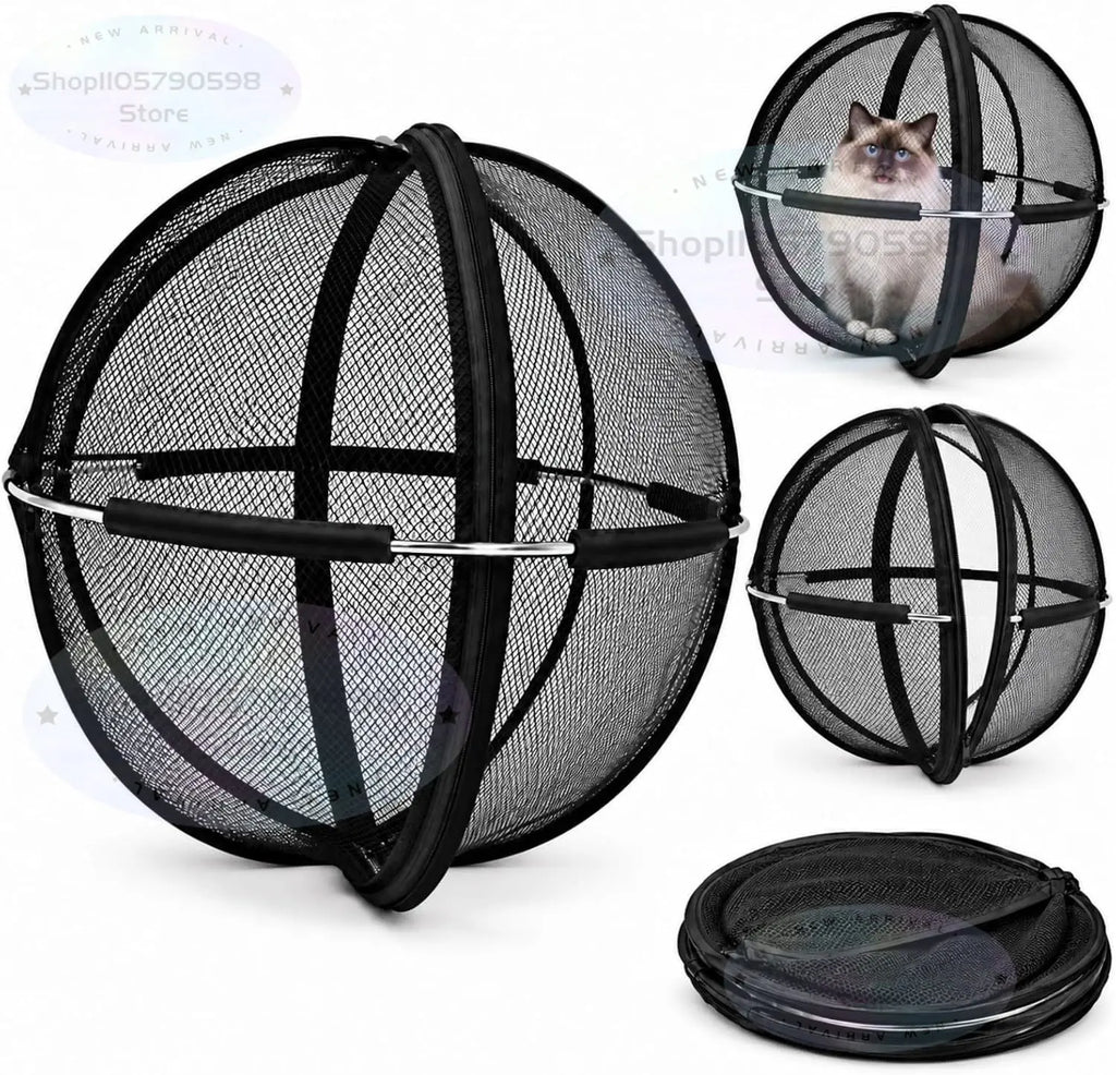 Title: PurrSphere™ 360° Pop-Up Cat Playpen