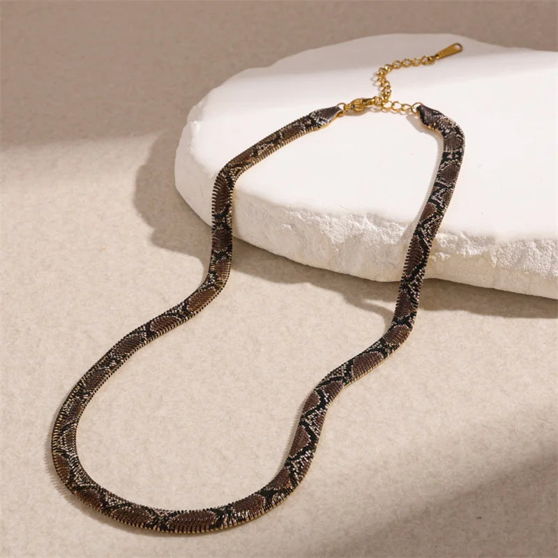 Serpenta™ Snake-Print Egyptian Necklace