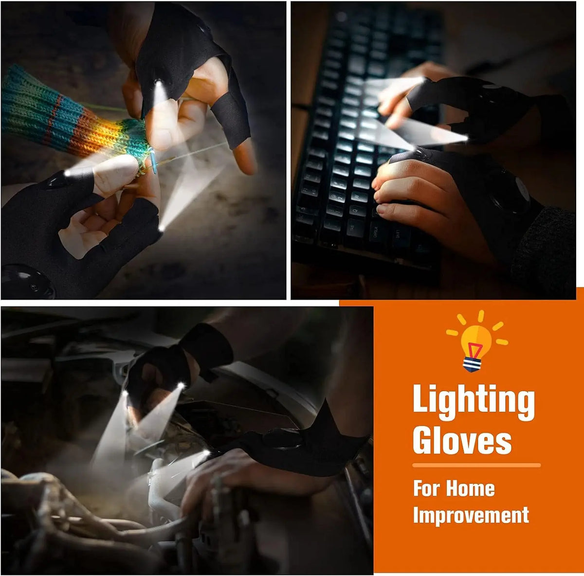 LightGrip™ LED Work Gloves