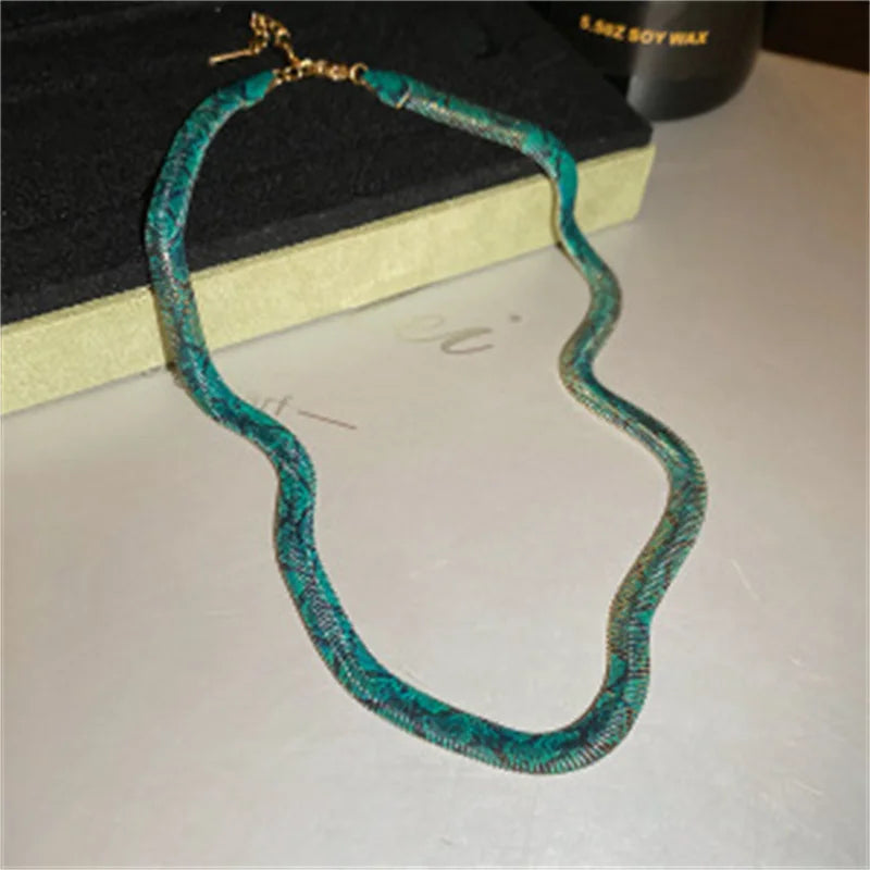 Serpenta™ Snake-Print Egyptian Necklace