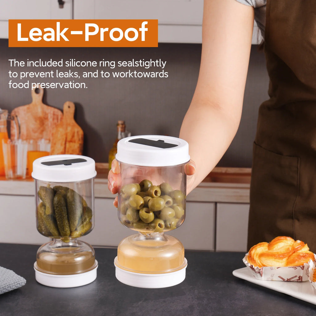 Flip & Drain™ Pickle Strainer Jar – 34oz