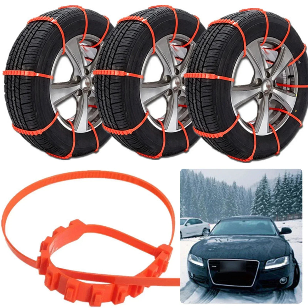 SnowGrip™ Emergency Tire Straps