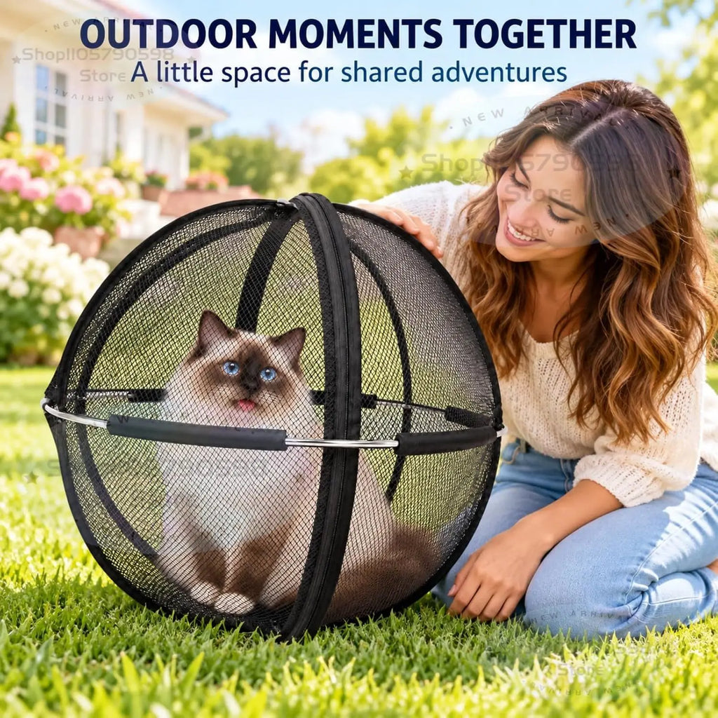 Title: PurrSphere™ 360° Pop-Up Cat Playpen