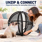 Title: PurrSphere™ 360° Pop-Up Cat Playpen