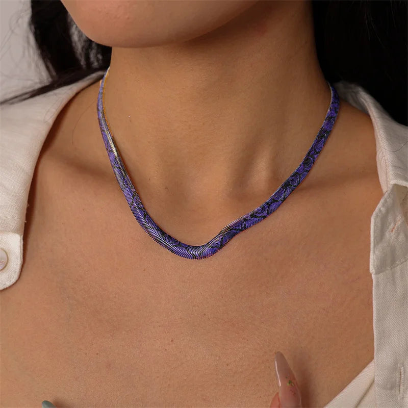 Serpenta™ Snake-Print Egyptian Necklace
