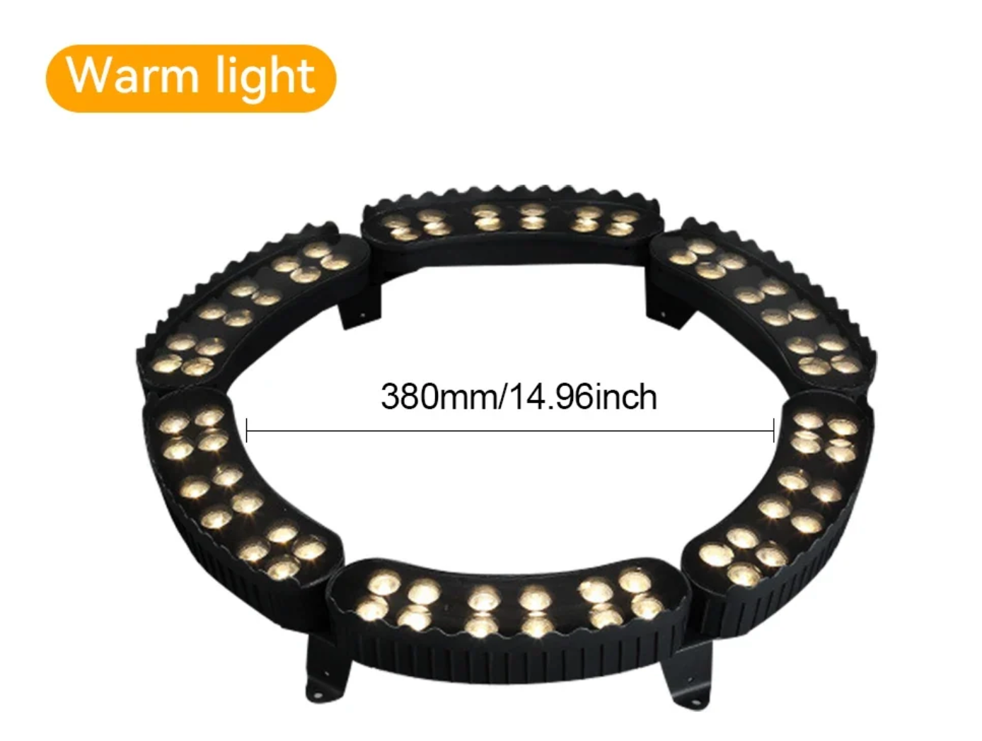 380 millimeter warm TreeGlow LED ring light