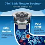 3-in-1 Kitchen Sink Strainer™