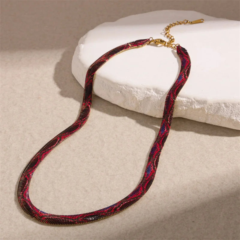 Serpenta™ Snake-Print Egyptian Necklace