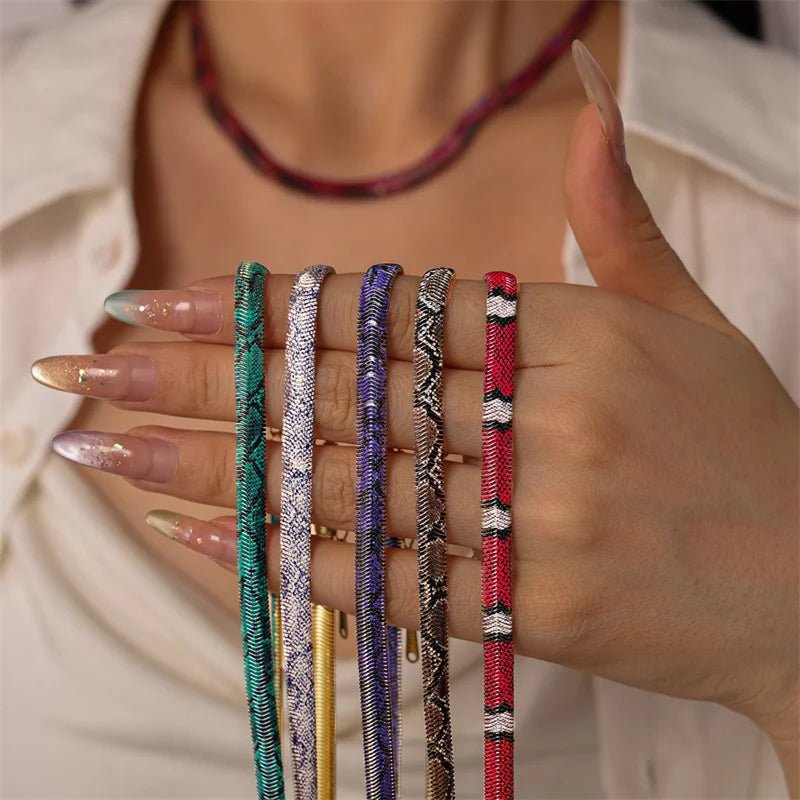 Serpenta™ Snake-Print Egyptian Necklace