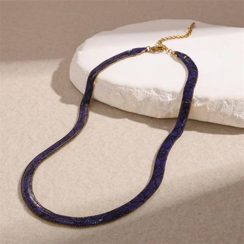 Serpenta™ Snake-Print Egyptian Necklace
