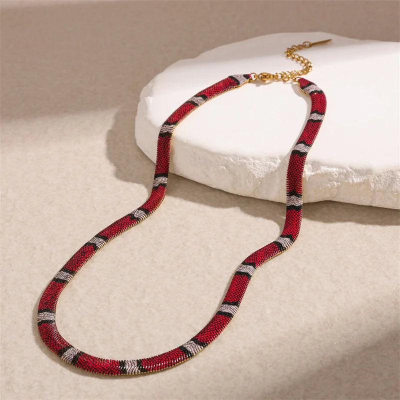 Serpenta™ Snake-Print Egyptian Necklace