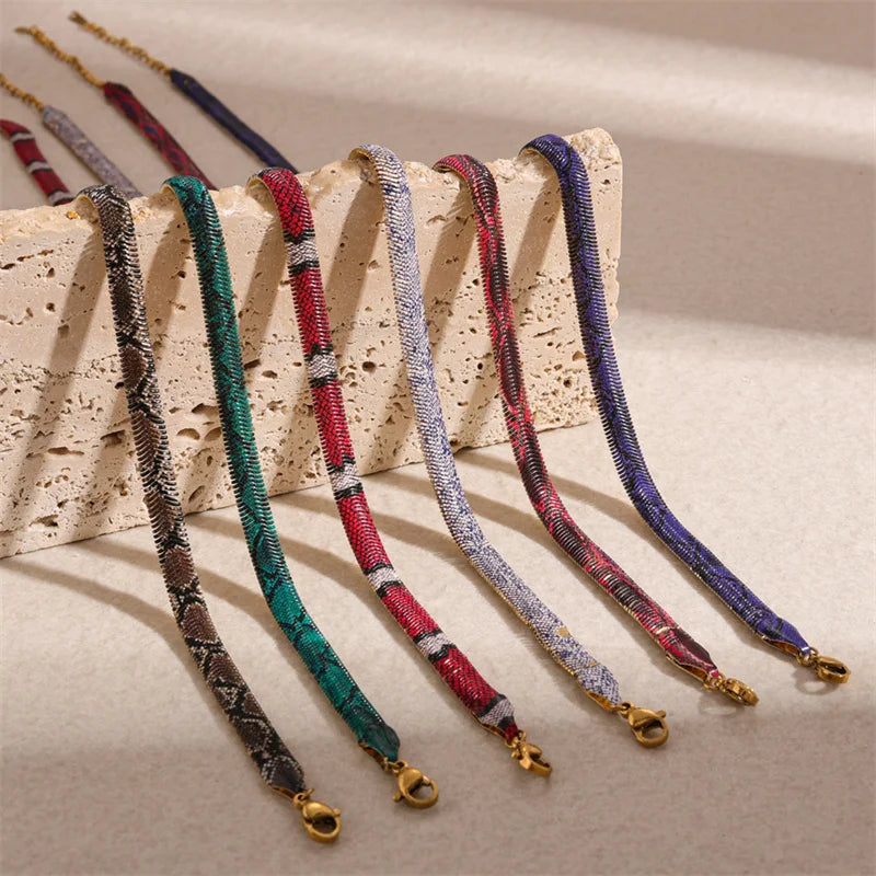 Serpenta™ Snake-Print Egyptian Necklace