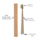Cartnoova Boar Bristle Bamboo Toothbrushes – 4 Pack [Full Set]