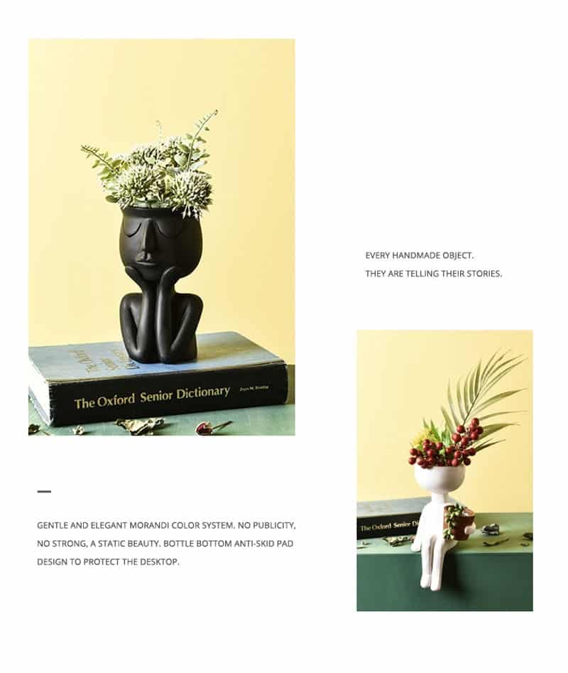 Abstract Human Figure Plant Pot Decor - Cartnoova