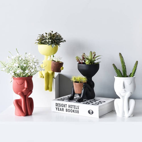 Abstract Human Figure Plant Pot Decor - Cartnoova