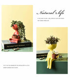 Abstract Human Figure Plant Pot Decor - Cartnoova