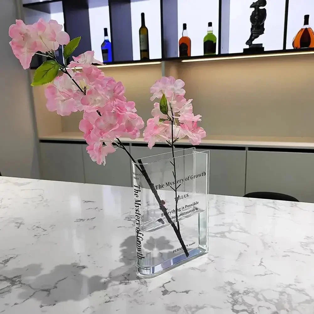 AcrylFlora™ - Unique Clear Book Flower Vase - Cartnoova
