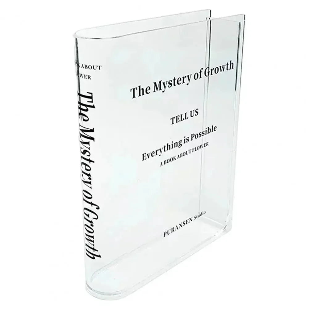 AcrylFlora™ - Unique Clear Book Flower Vase - Cartnoova