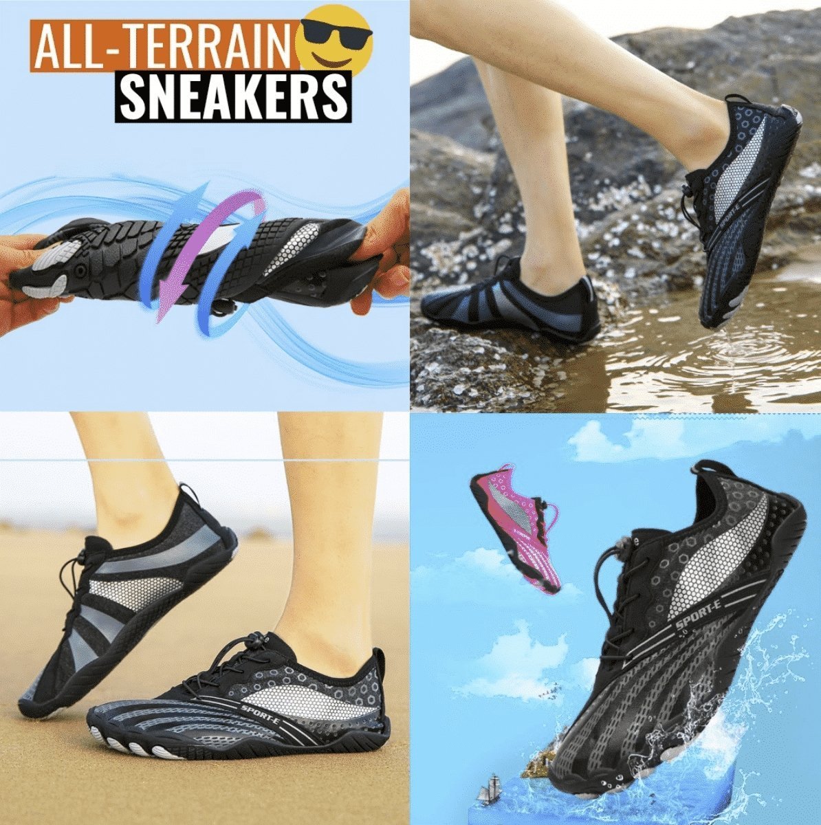 AquaLace™ - Quick Dry Waterproof Shoes - Cartnoova