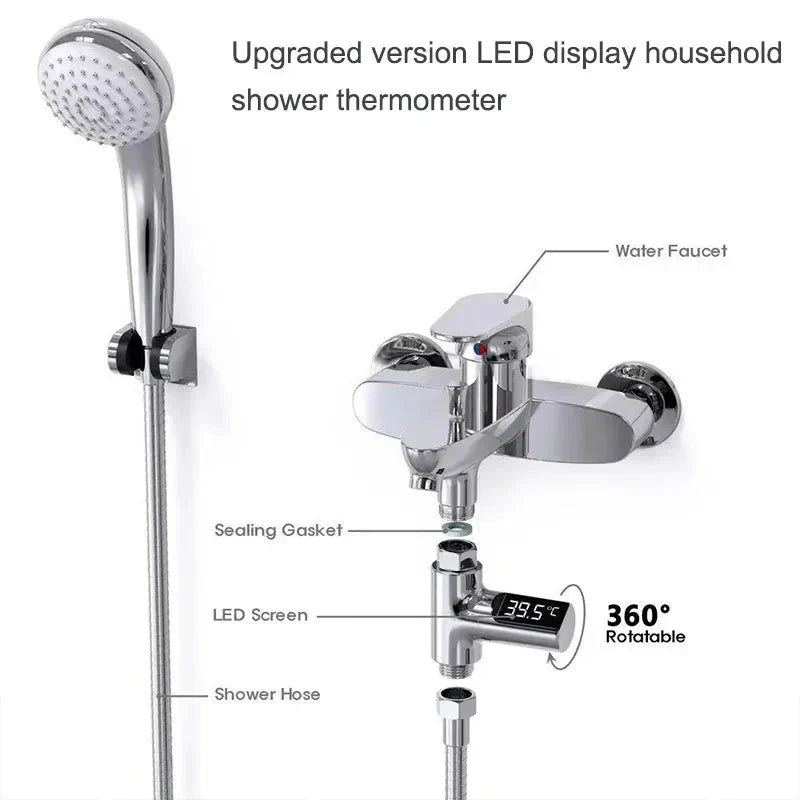 AquaTemp™ - LED Display Water Shower Thermometer - Cartnoova