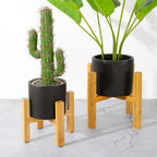 Bamboo Raised Plant Stand - Cartnoova