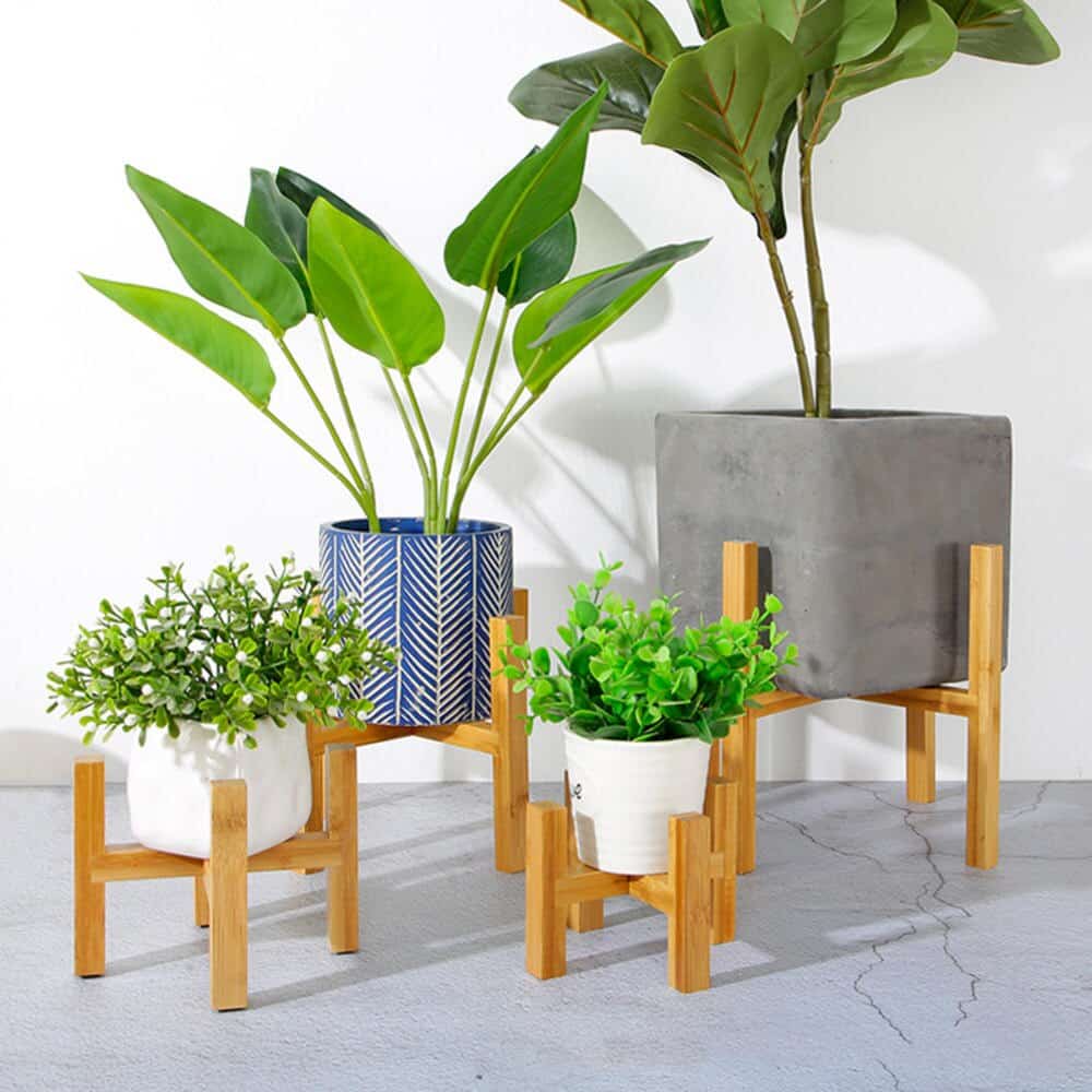 Bamboo Raised Plant Stand - Cartnoova