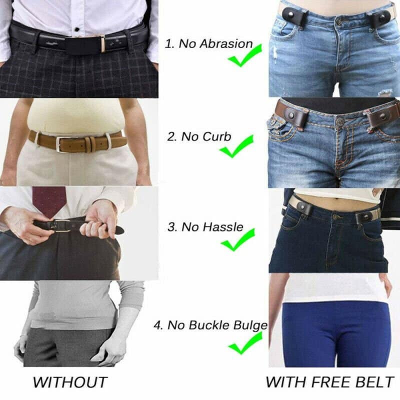 Buckle-free Invisible Elastic Waist Belts - Cartnoova