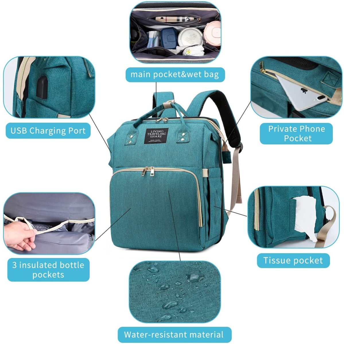 DiaperDuo ™ - Usb Diaper Bag for Baby - Cartnoova