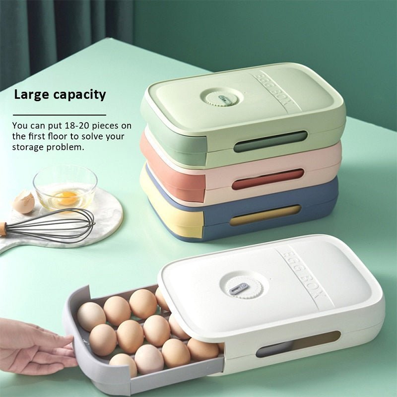 EggRacker ™ - Large Capacity Egg Drawer For Fresh Eggs - Cartnoova