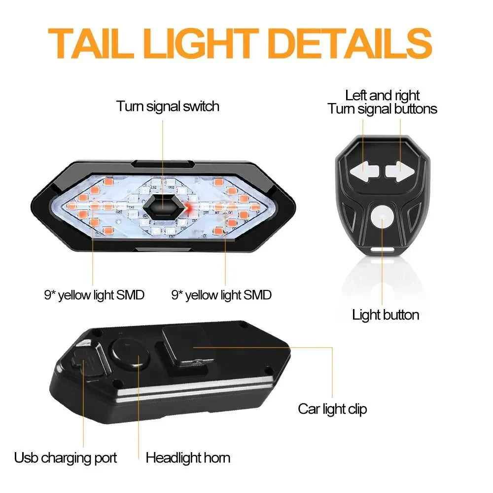 GlowAlert™ - Bicycle LED Rechargeable Warning Tail Light - Cartnoova