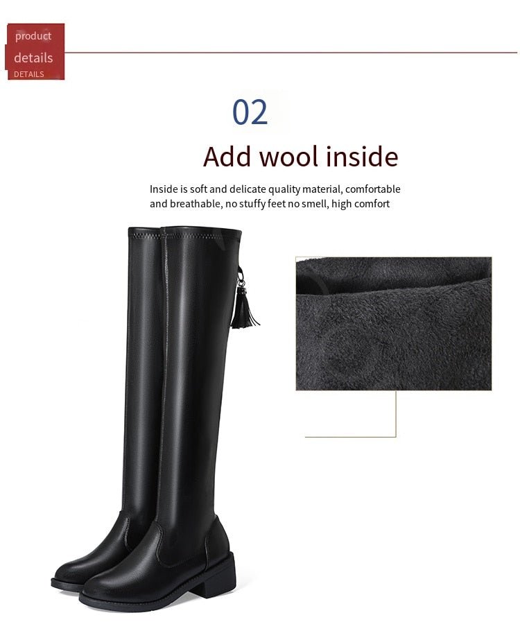 Leillant™ - Soft And Comfortable Leather & Wool Boots For Women - Cartnoova