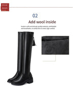 Leillant™ - Soft And Comfortable Leather & Wool Boots For Women - Cartnoova
