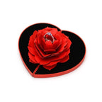 LoveNest™ - 3D Heart Shape Rose Flower Ring Box - Cartnoova