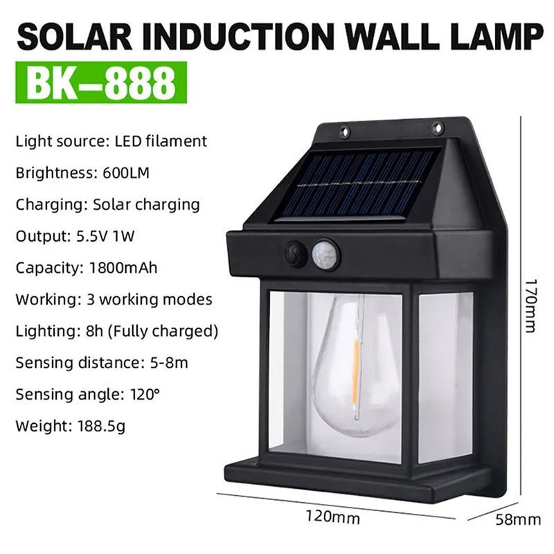 LuminaLuxe™ - Solar Tungsten Wall Lamp - Cartnoova