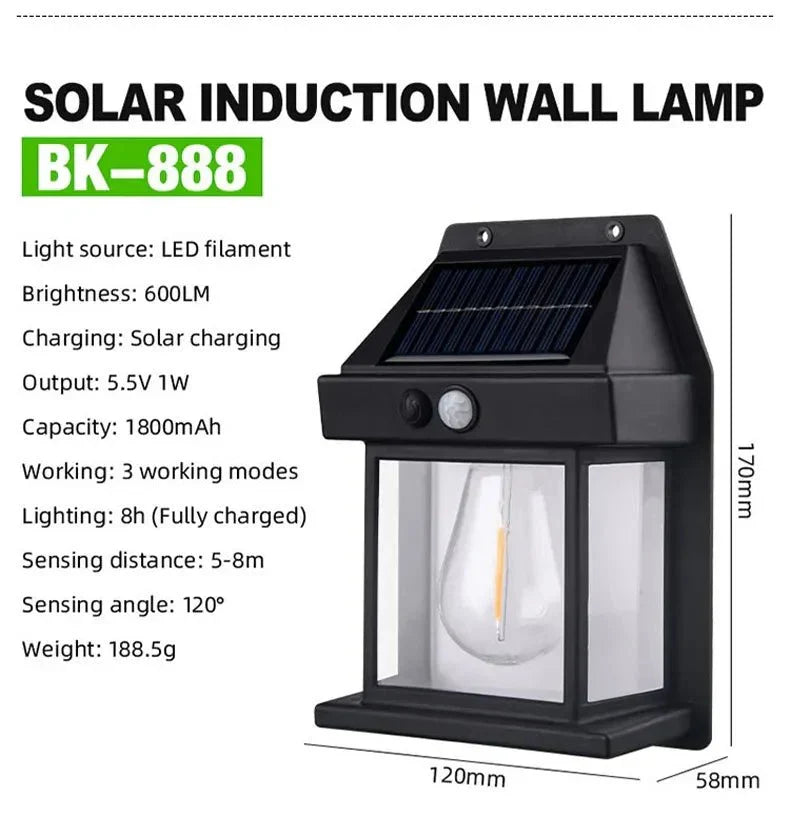 LuminaLuxe™ - Solar Tungsten Wall Lamp - Cartnoova