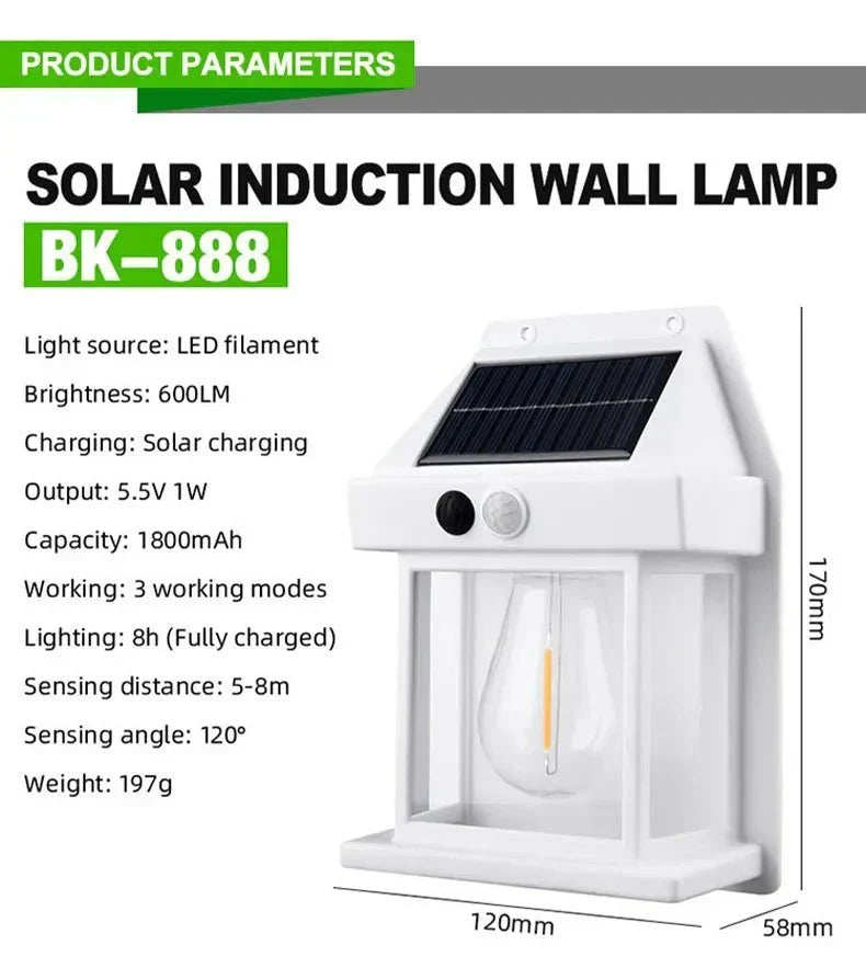 LuminaLuxe™ - Solar Tungsten Wall Lamp - Cartnoova