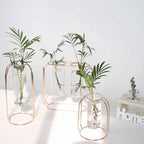 Midcentury Modern Glass and Metal Plant Propagation Stand - Full Package (3 pcs) - Cartnoova