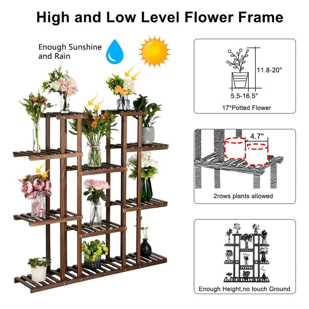 Multilevel Garden Display Plant Stand - Cartnoova