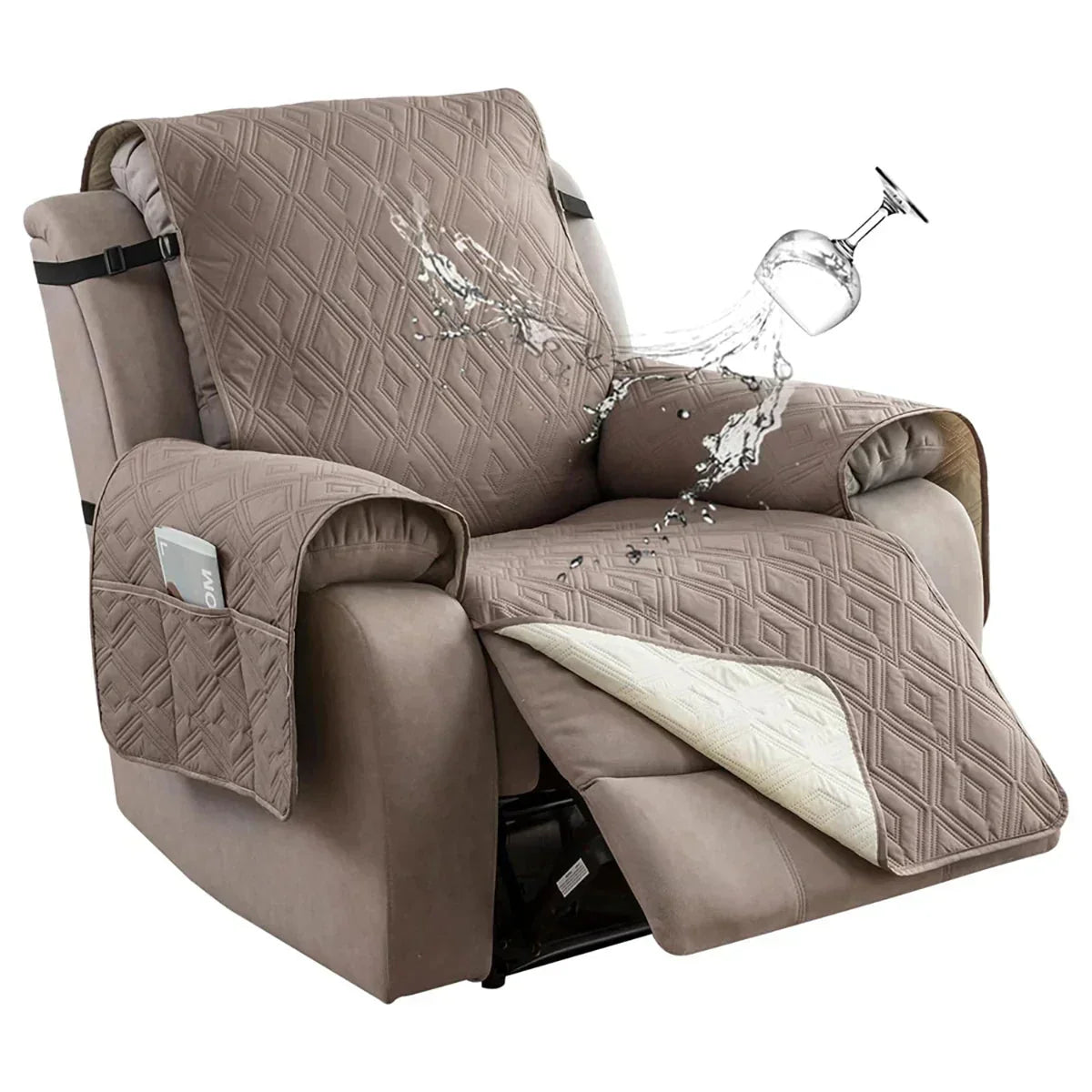 NanuProof ™ -100% Waterproof Recliner Slipcover Square - Cartnoova