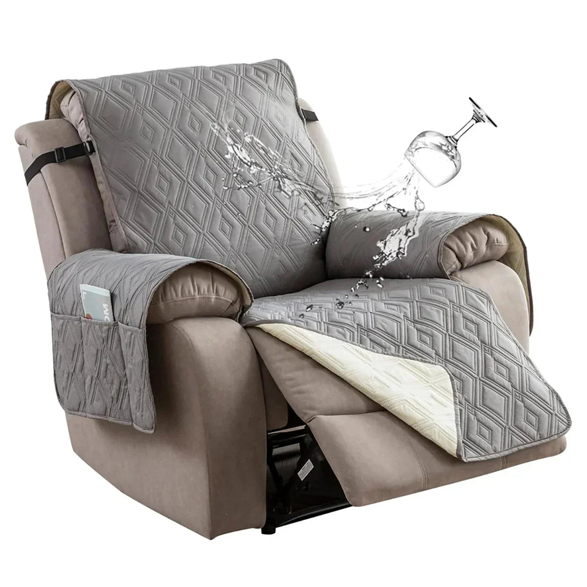 NanuProof ™ -100% Waterproof Recliner Slipcover Square - Cartnoova