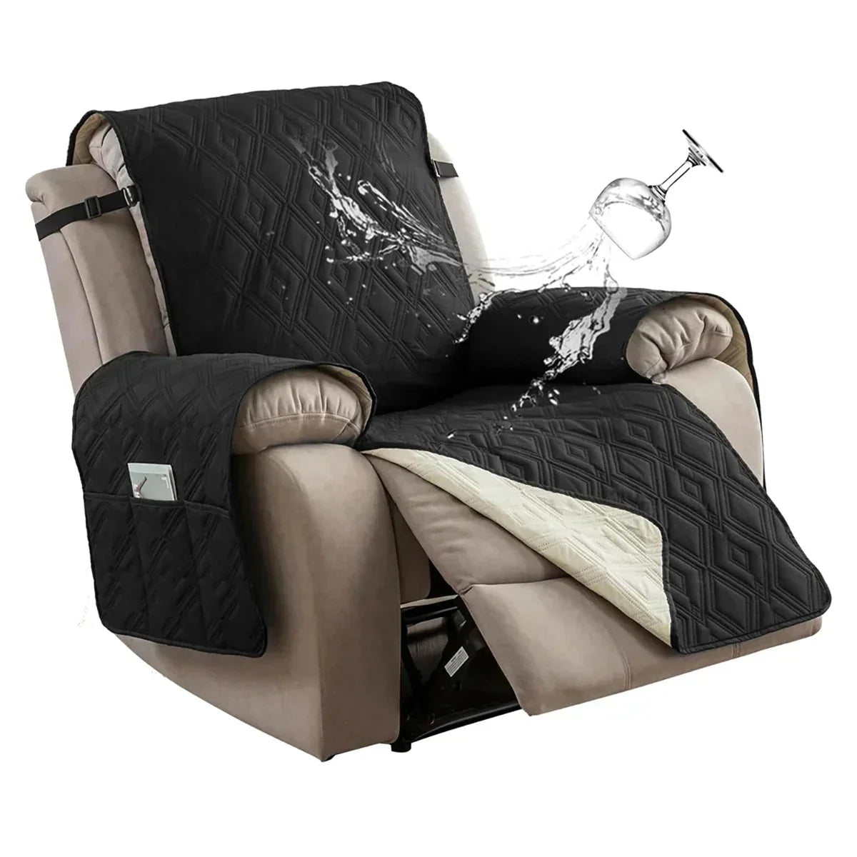 NanuProof ™ -100% Waterproof Recliner Slipcover Square - Cartnoova