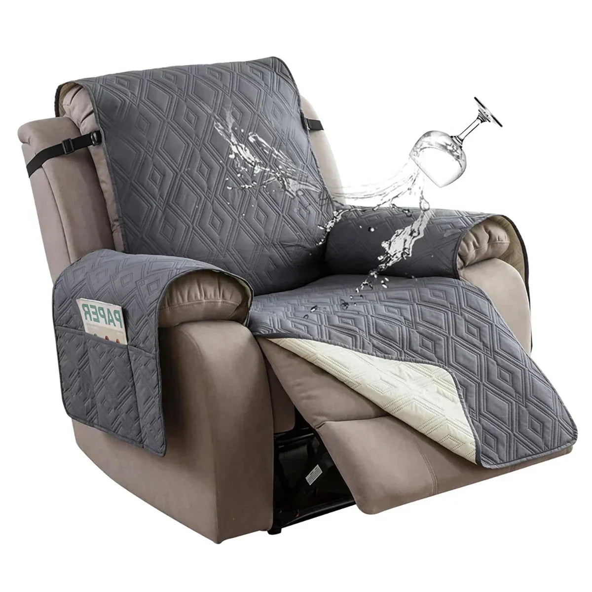 NanuProof ™ -100% Waterproof Recliner Slipcover Square - Cartnoova